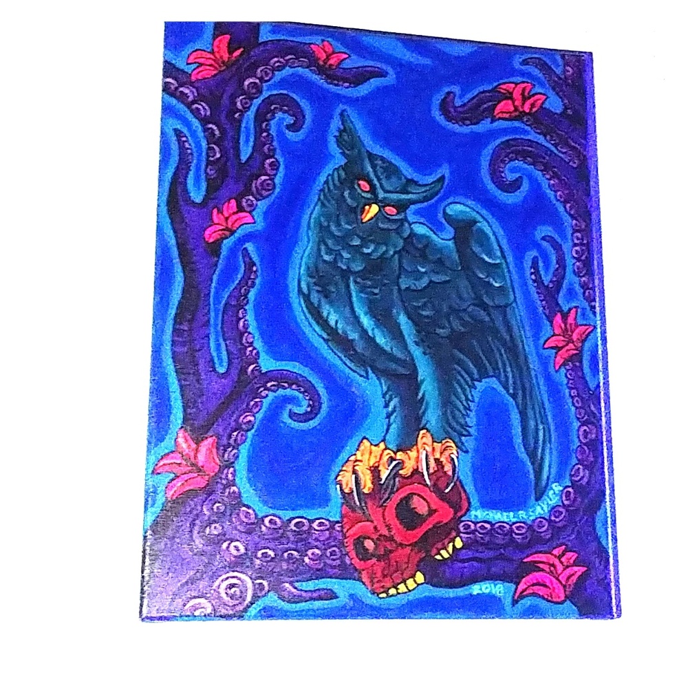 Spooky Owl Painting on canvas
